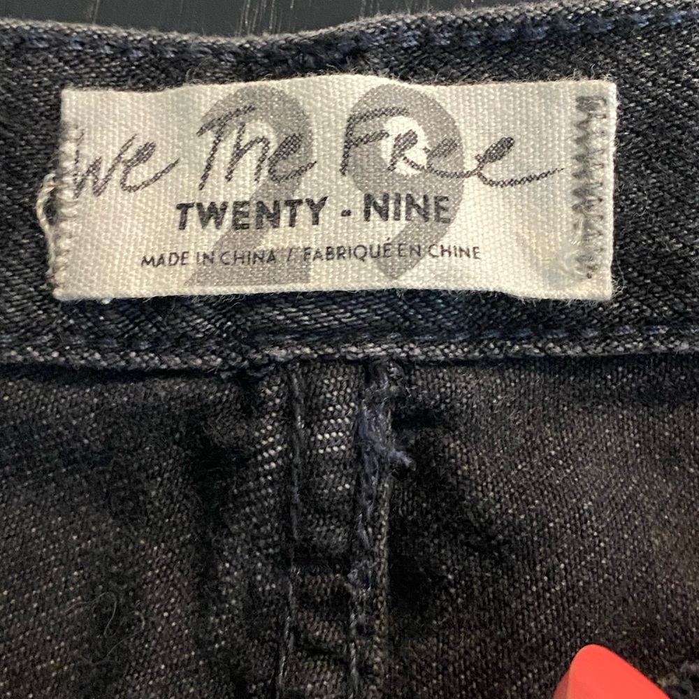 Free people size 29 Women's Distressed Black Denim Shorts - Picture 6 of 13